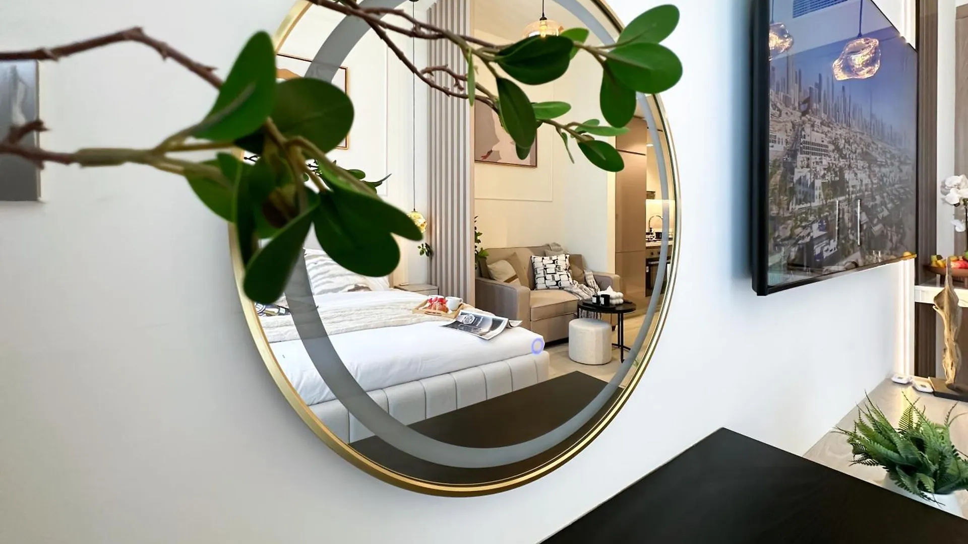 Appartement Trophy Modern Marvel Cozy Studio With Smart Features In Azizi Riviera Dubai