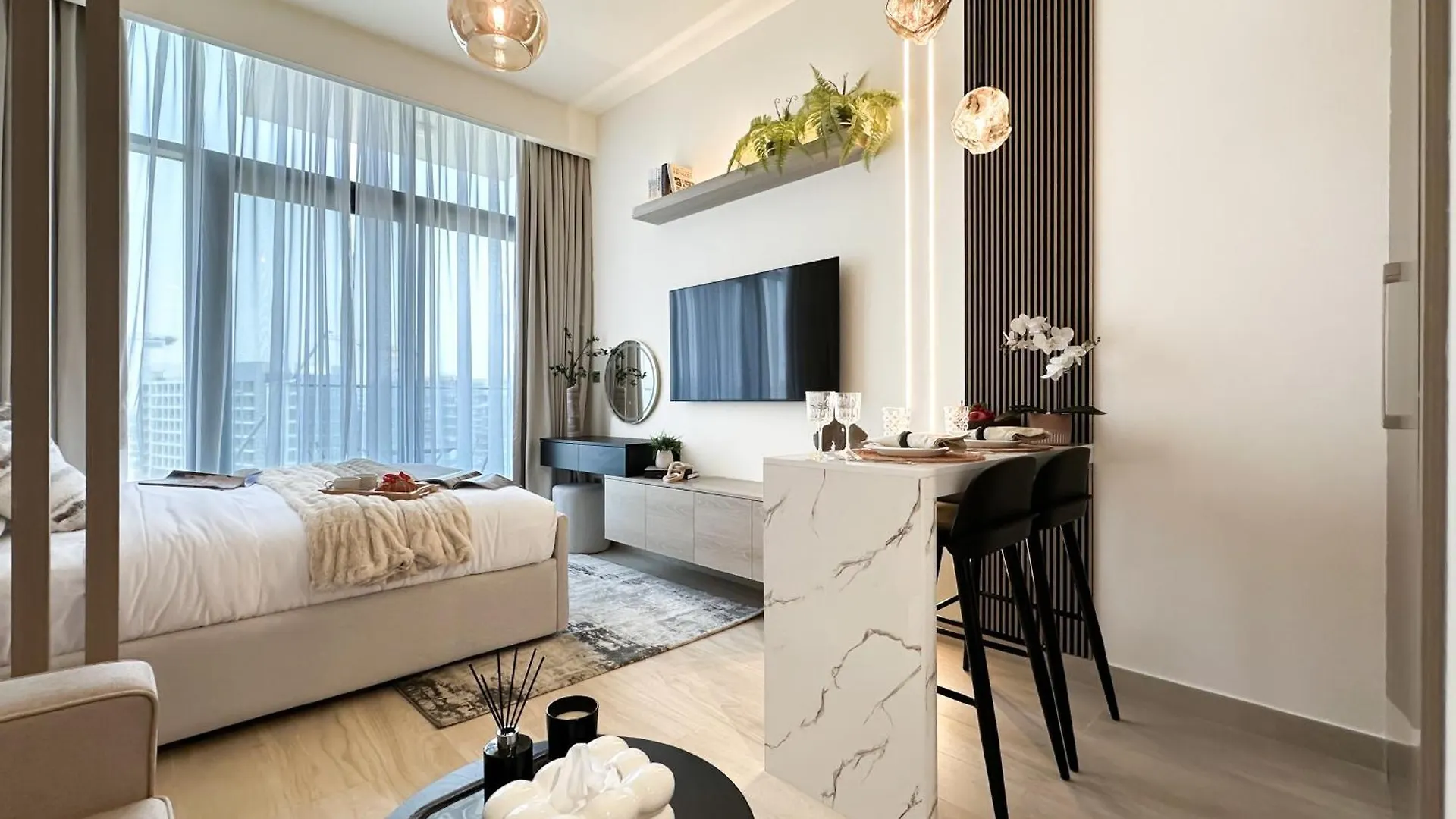 Appartement Trophy Modern Marvel Cozy Studio With Smart Features In Azizi Riviera Dubai Verenigde Arabische Emiraten